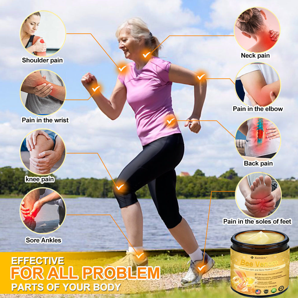 Raindew®Bee Venom Advanced Joint and Bone Healing Cream (👨⚕️Specifically developed for middle-aged and older adults)