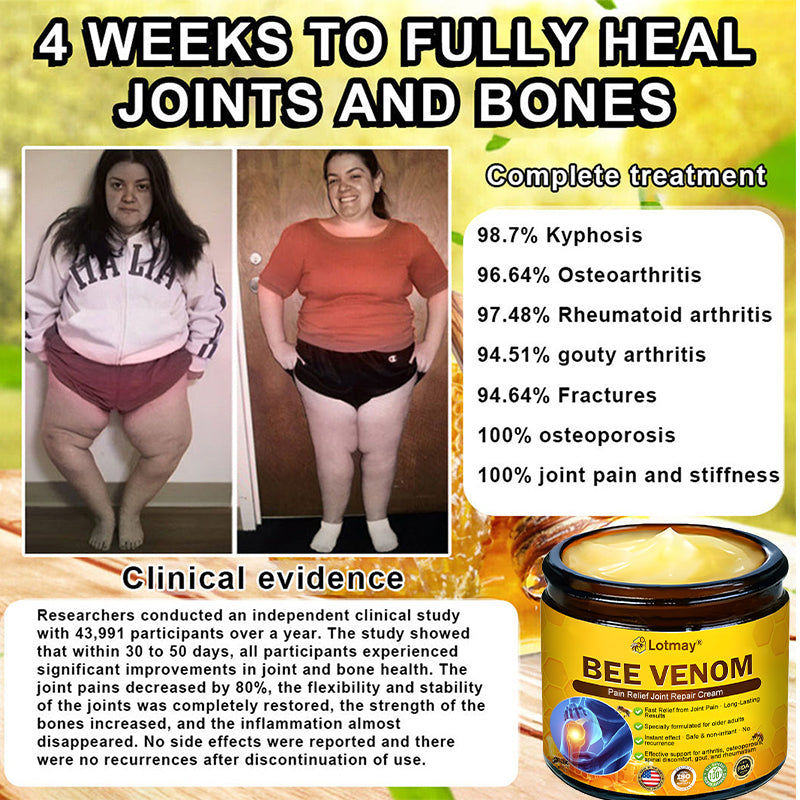 Lotmay® Bee Venom Pain Relief Joint Repair Cream 🐝🐝(Specially for older adults & FDA commends)
