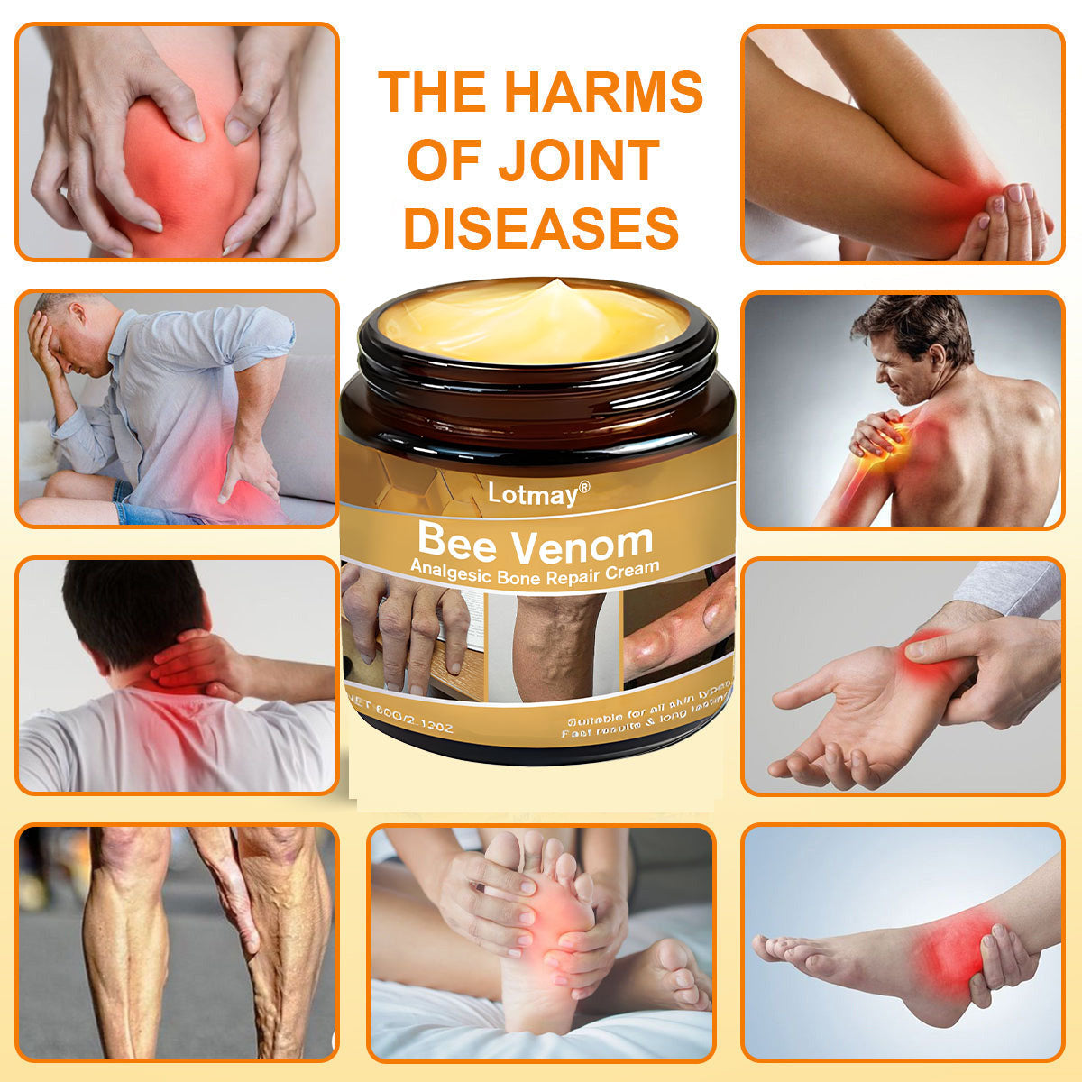 Lotmay® Bee Venom Analgesic Bone Repair Cream(👨⚕️Developed for the elderly,AAOS Certification)