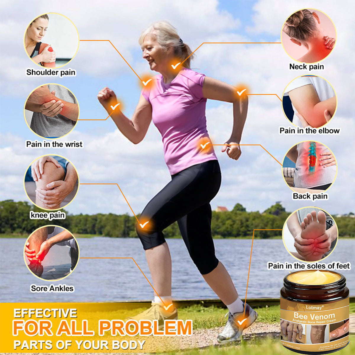 Lotmay® Bee Venom Analgesic Bone Repair Cream(👨⚕️Developed for the elderly,AAOS Certification)