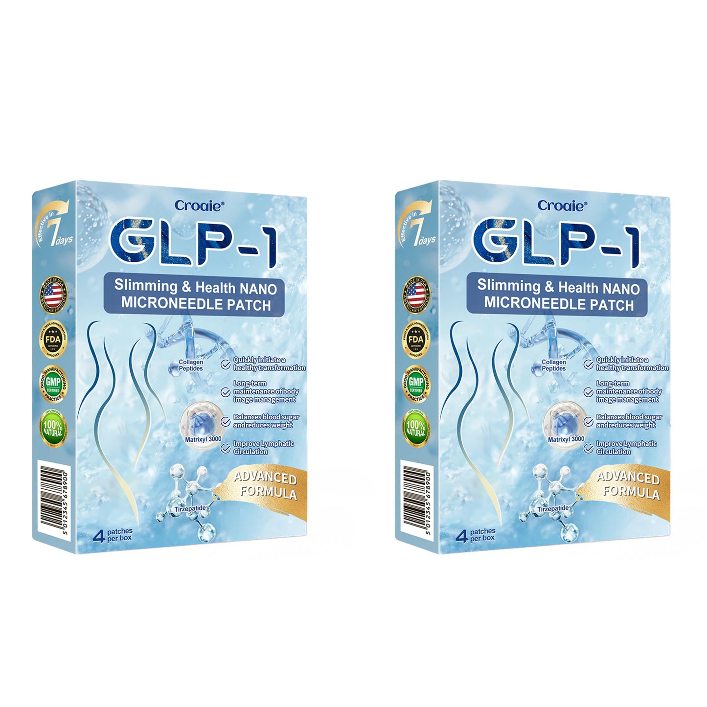Official Store |🎁 Croaie® GLP-1 Nano-Microneedle Patch with Collagen & Matrixyl 3000丨Obesity, Cardiovascular Disease, Diabetes, Sleep Apnea, Joint Problems and More