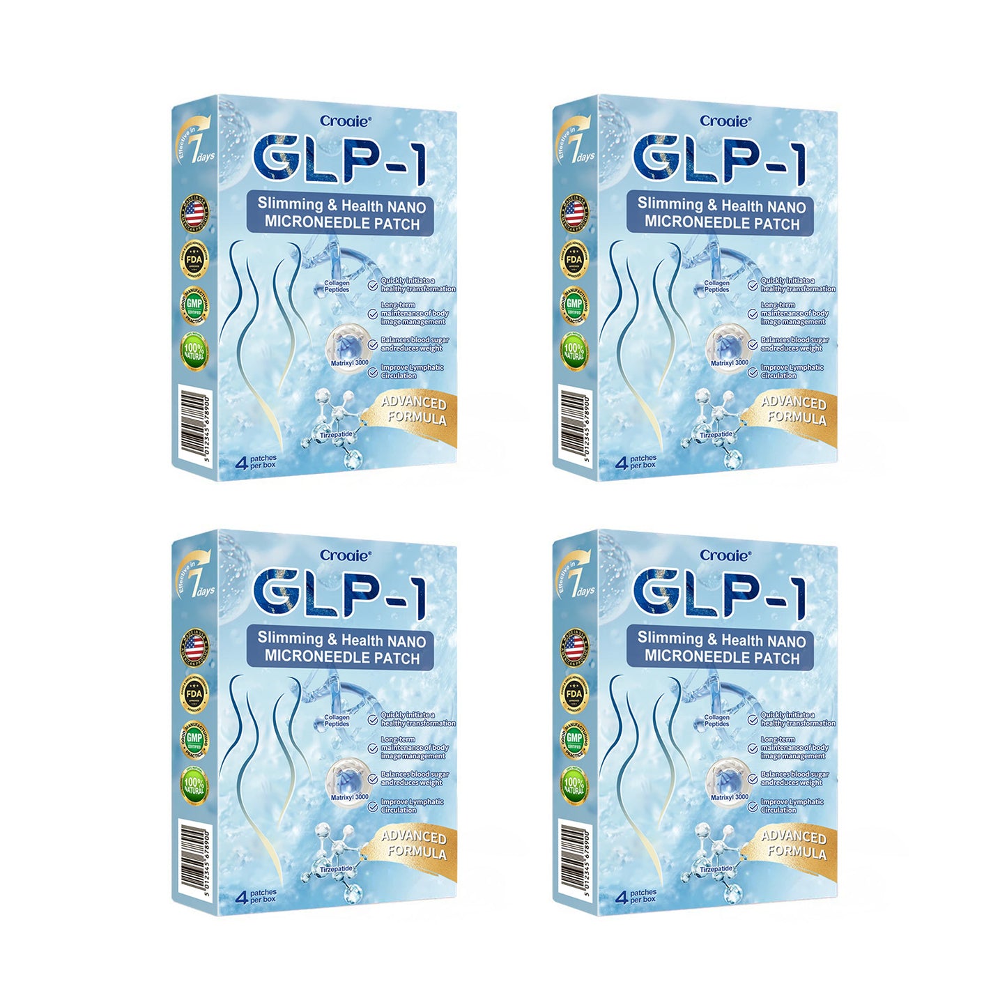 Official Store |🎁 Croaie® GLP-1 Nano-Microneedle Patch with Collagen & Matrixyl 3000丨Obesity, Cardiovascular Disease, Diabetes, Sleep Apnea, Joint Problems and More