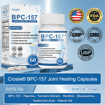 Croaie"®🇺🇸 𝐁𝐏𝐂-𝟏𝟓𝟕 𝐉𝐨𝐢𝐧𝐭 𝐇𝐞𝐚𝐥𝐢𝐧𝐠 Capsules, 1000MG, Non-GMO, Gluten-Free, 60 Capsules🦴Treats Arthritis, Neuropathy, Rheumatism, Sports Injuries & More🏆