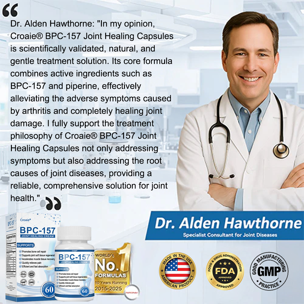 Croaie"®🇺🇸 𝐁𝐏𝐂-𝟏𝟓𝟕 𝐉𝐨𝐢𝐧𝐭 𝐇𝐞𝐚𝐥𝐢𝐧𝐠 Capsules, 1000MG, Non-GMO, Gluten-Free, 60 Capsules🦴Treats Arthritis, Neuropathy, Rheumatism, Sports Injuries & More🏆
