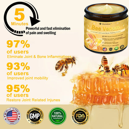 Raindew®Bee Venom Advanced Joint and Bone Healing Cream (👨‍⚕️Specifically developed for middle-aged and older adults)